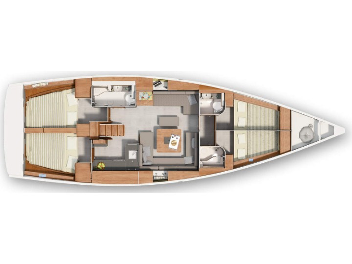 Hanse 455 - Layout image