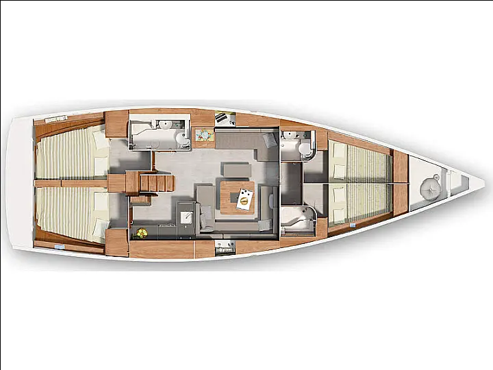 Hanse 455 - Layout