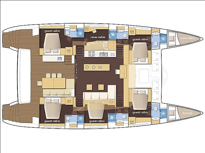 Lagoon 620 - Layout