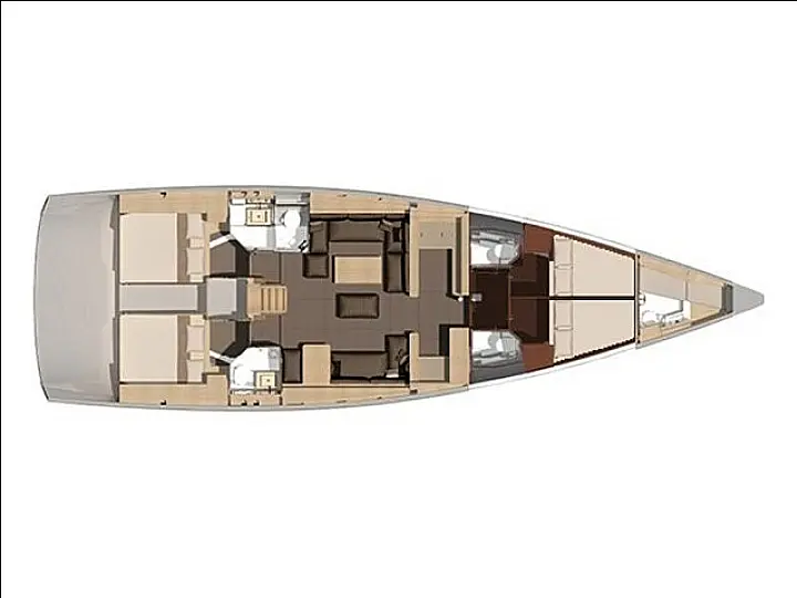 Dufour 56 Exclusive - Layout
