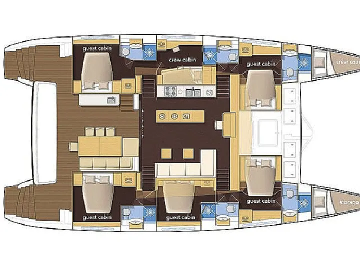 Lagoon 620 - Layout image