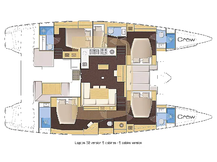 Lagoon 52 - Layout image