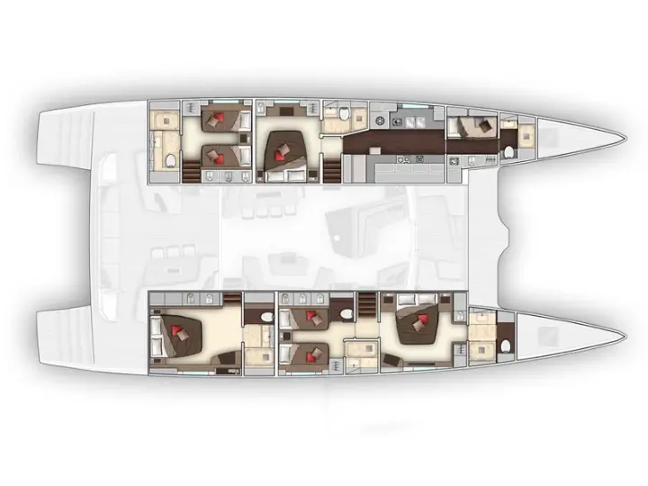 Lagoon Seventy 7 - Layout