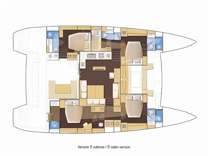 Lagoon 560 S2 - Layout image