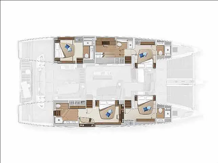 Lagoon Sixty 5 - Layout