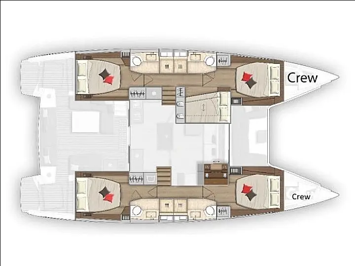 Lagoon 50 (4+1+crew) - Layout image