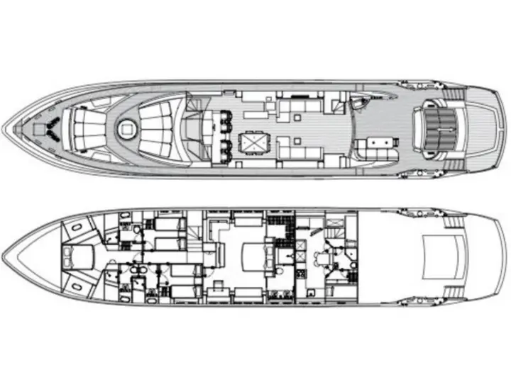 Sunseeker Predator 108 - Tlocrt