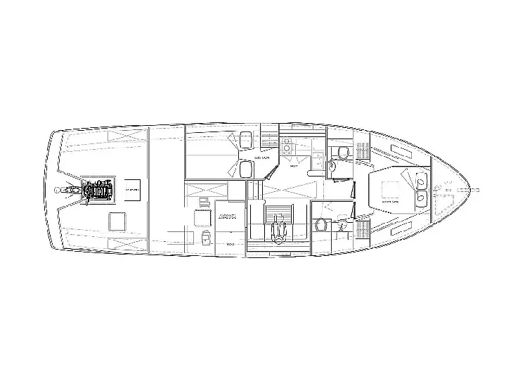 Cyrus 13.8 hardtop - Layout image