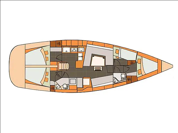 Elan 45 Impression - Tlocrt