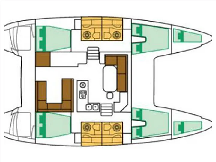 Lagoon 400 S2 - Layout image