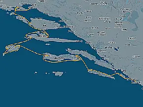 14-days ONE WAY sailing route DUBROVNIK 